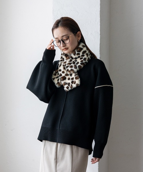 VitaFelice（ヴィータフェリーチェ）の「差し込みフェイクファーティペット（マフラー・レディース・モカ/アイボリー/ブラウン系その他/ライトグレー/ライトベージュ/チャコール/ベージュ系その他2/ベージュ系その他/ホワイト系その他・FREE）」の18枚目の写真