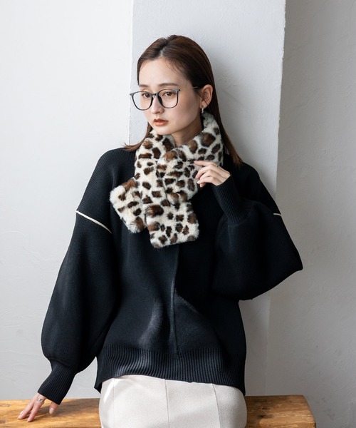 VitaFelice（ヴィータフェリーチェ）の「差し込みフェイクファーティペット（マフラー・レディース・モカ/アイボリー/ブラウン系その他/ライトグレー/ライトベージュ/チャコール/ベージュ系その他2/ベージュ系その他/ホワイト系その他・FREE）」の17枚目の写真