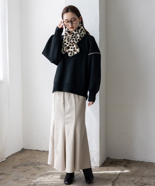 VitaFelice（ヴィータフェリーチェ）の「差し込みフェイクファーティペット（マフラー・レディース・モカ/アイボリー/ブラウン系その他/ライトグレー/ライトベージュ/チャコール/ベージュ系その他2/ベージュ系その他/ホワイト系その他・FREE）」の13枚目の写真