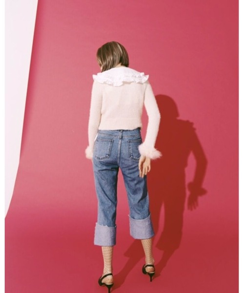 epine（エピヌ）の「fur mohair cardigan（カーディガン/ボレロ・レディース・アイボリー/ブラック・FREE）」の18枚目の写真