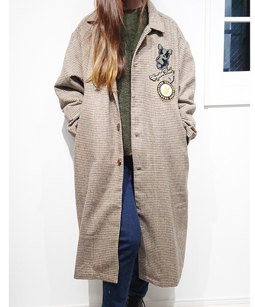 CRYSTAL BALL（クリスタルボール）の「ライトメルトンオーバーコート（ダッフルコート・レディース・ブラック×グリーン/グレー/ブラウン・FREE）」の3枚目の写真