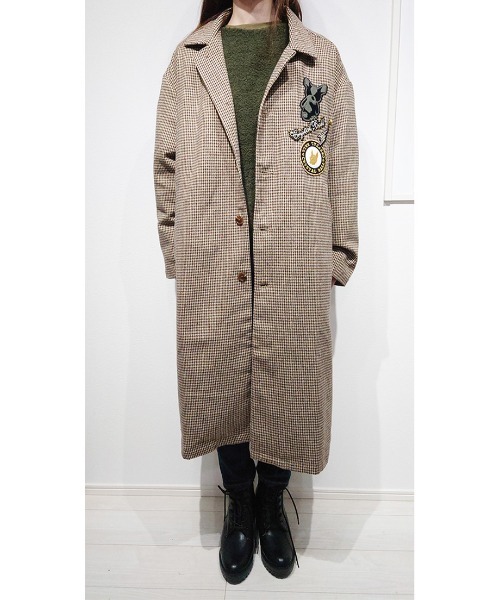 CRYSTAL BALL（クリスタルボール）の「ライトメルトンオーバーコート（ダッフルコート・レディース・ブラック×グリーン/グレー/ブラウン・FREE）」の16枚目の写真