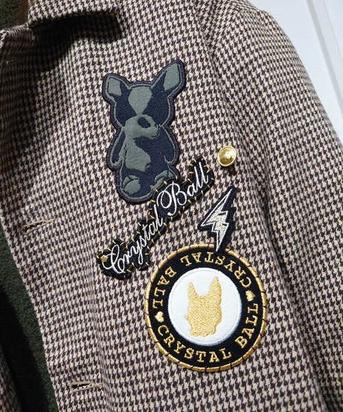 CRYSTAL BALL（クリスタルボール）の「ライトメルトンオーバーコート（ダッフルコート・レディース・ブラック×グリーン/グレー/ブラウン・FREE）」の20枚目の写真