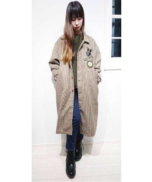 CRYSTAL BALL（クリスタルボール）の「ライトメルトンオーバーコート（ダッフルコート・レディース・ブラック×グリーン/グレー/ブラウン・FREE）」の21枚目の写真