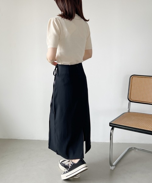 CLEA（クレア）の「パフスリーブコンパクトリブニット（Tシャツ/カットソー・レディース・アイボリー/カーキ/ブラック・FREE）」の13枚目の写真