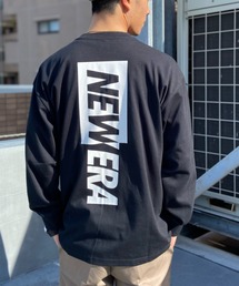 【ムラサキスポーツ別注】NEW ERA/ニューエラ オーバーサイズ バックプリントロンT クルーネックTシャツ/吸汗速乾 UVカット PA LS OS TEE PFMC VERT LOGO/13697253/13697254/13697255