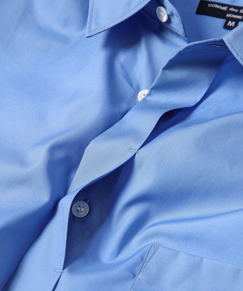 COMME des GARCONS HOMME（コム デ ギャルソン・オム）の「コットンブロード LOGO SHIRT（シャツ/ブラウス・メンズ・ホワイト/サックスブルー・XS/S/M）」の4枚目の写真