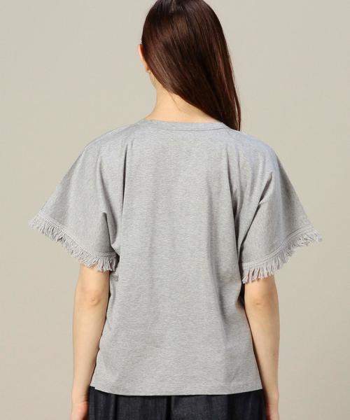 BEAUTY&YOUTH UNITED ARROWS（ビューティーアンドユースユナイテッドアローズ）の「BYSF コットンフリンジTシャツ◆（Tシャツ/カットソー・レディース・ホワイト/ブラック/ライトグレー/グレー/ベージュ・フリー）」の13枚目の写真