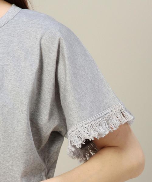 BEAUTY&YOUTH UNITED ARROWS（ビューティーアンドユースユナイテッドアローズ）の「BYSF コットンフリンジTシャツ◆（Tシャツ/カットソー・レディース・ホワイト/ブラック/ライトグレー/グレー/ベージュ・フリー）」の10枚目の写真