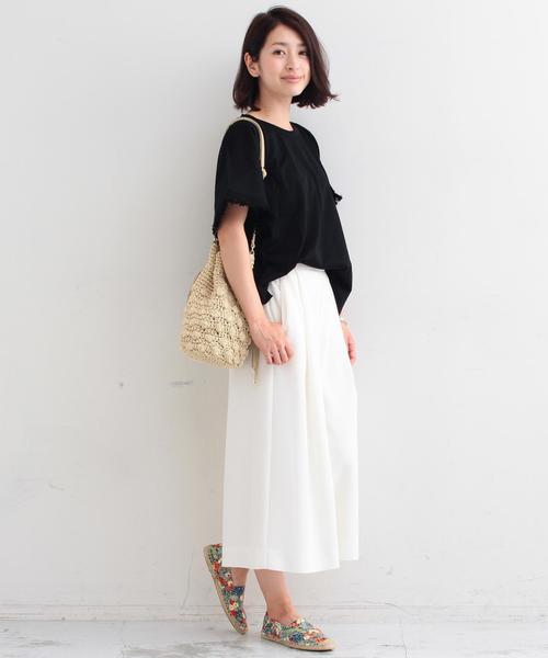 BEAUTY&YOUTH UNITED ARROWS（ビューティーアンドユースユナイテッドアローズ）の「BYSF コットンフリンジTシャツ◆（Tシャツ/カットソー・レディース・ホワイト/ブラック/ライトグレー/グレー/ベージュ・フリー）」の19枚目の写真