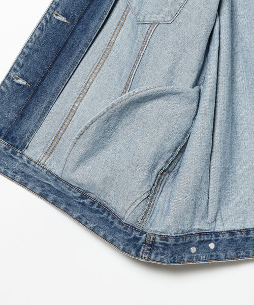 B:MING by BEAMS（ビーミングバイビームス）の「B:MING by BEAMS / デニム Gジャン（デニムジャケット・レディース・ライトブルー/インディゴブルー・SMALL/MEDIUM）」の14枚目の写真