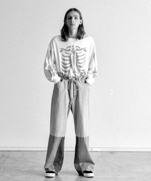 FACETASM（ファセッタズム）の「BONES PRINT TEE（Tシャツ/カットソー・メンズ・サンドベージュ/ブラック・5/4）」の6枚目の写真