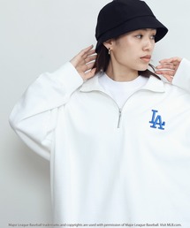 MLB / メジャーリーグベースボール Lulu & Arnie 別注 ハーフジップ 裏毛 スウェットトレーナー