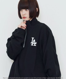 MLB / メジャーリーグベースボール Lulu & Arnie 別注 ハーフジップ 裏毛 スウェットトレーナー