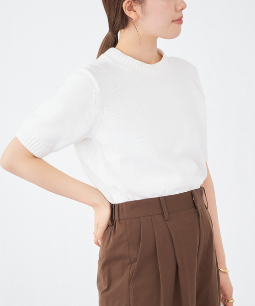 お値引き Plage 半袖ニット plage 「Plage」 半袖ニット - オレンジ レディース : ZOZOTOWN