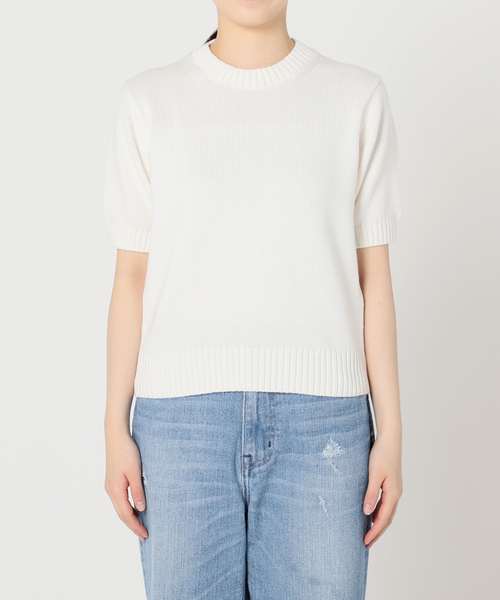 plage（プラージュ）の「5G CO 半袖ニット（ニット/セーター・レディース・ホワイト/ラベンダー/ベージュ・FREE）」の19枚目の写真