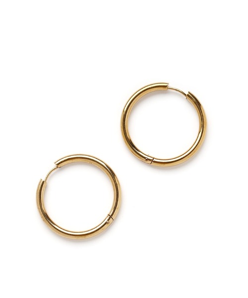 colleca la（コレカラ）の「[stainless] 30mm・ステンレスベーシックフープピアス〈金属アレルギー対応〉（ピアス（両耳用）・レディース・ゴールド/シルバー・FREE）」の8枚目の写真