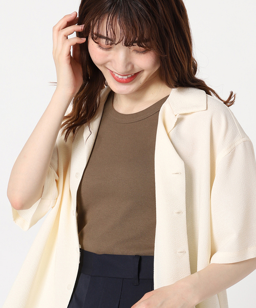 JOINT WORKS（ジョイントワークス）の「【COMMRE/コムル】アメスリタンク（タンクトップ・レディース・ホワイト/ブラウン/グリーン・FREE）」の2枚目の写真