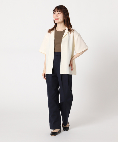 JOINT WORKS（ジョイントワークス）の「【COMMRE/コムル】アメスリタンク（タンクトップ・レディース・ホワイト/ブラウン/グリーン・FREE）」の6枚目の写真