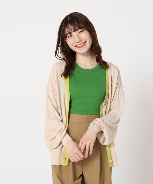 JOINT WORKS（ジョイントワークス）の「【COMMRE/コムル】アメスリタンク（タンクトップ・レディース・ホワイト/ブラウン/グリーン・FREE）」の10枚目の写真