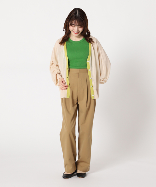 JOINT WORKS（ジョイントワークス）の「【COMMRE/コムル】アメスリタンク（タンクトップ・レディース・ホワイト/ブラウン/グリーン・FREE）」の12枚目の写真