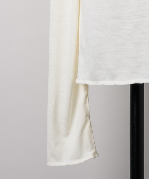 GIUNON(ジウノン)の「long sheer tops / ロングシアートップス(Tシャツ/カットソー・レディース・イエロー/グレー/ピンク/ライトブルー・FREE)」の9枚目の写真