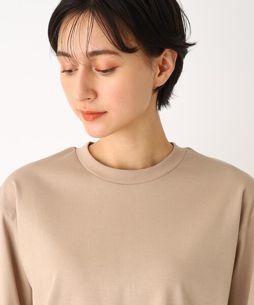 OPAQUE.CLIP（オペークドットクリップ）の「◆シルキースーピマ ロングスリーブカットソー（Tシャツ/カットソー・レディース・ブラック/ホワイト系/ベージュ・38/40/36）」の13枚目の写真