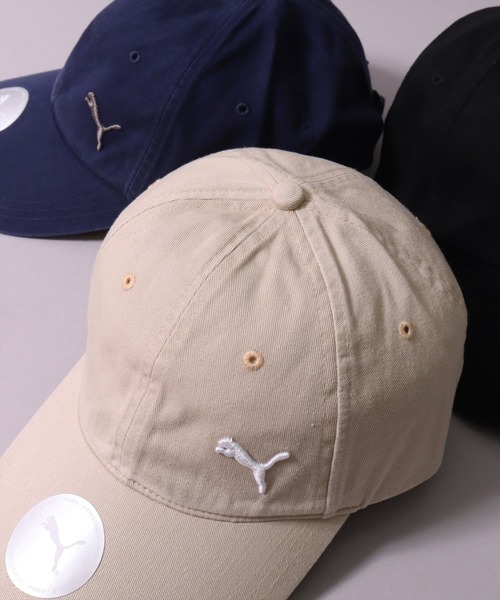 PUMA（プーマ）の「(EL)【PUMA】【ユニセックス】ブランドマーク コットンツイル キャップ（キャップ・レディース・ネイビー/ブラック/ベージュ・FREE）」の2枚目の写真