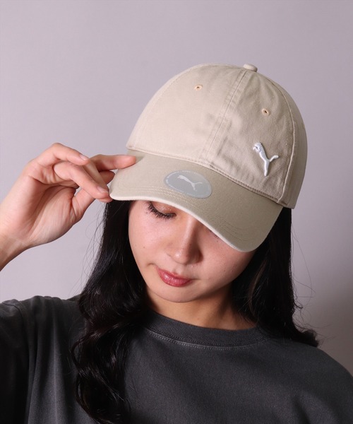PUMA（プーマ）の「(EL)【PUMA】【ユニセックス】ブランドマーク コットンツイル キャップ（キャップ・レディース・ネイビー/ブラック/ベージュ・FREE）」の9枚目の写真