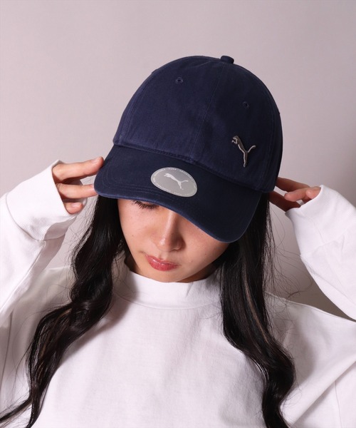 PUMA（プーマ）の「(EL)【PUMA】【ユニセックス】ブランドマーク コットンツイル キャップ（キャップ・レディース・ネイビー/ブラック/ベージュ・FREE）」の13枚目の写真