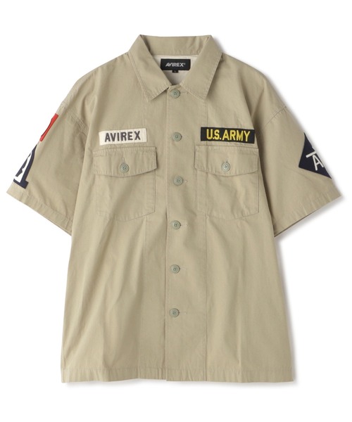 AVIREX(アヴィレックス)の「COTTON SHORTSLEEVE FATIGUE SHIRT / コットン ショートスリーブ ファティーグ シャツ / AVIREX / アヴィレックス(シャツ/ブラウス・メンズ・ブラック/オリーブ系/タン・XL/2XL/M/L)」の2枚目の写真