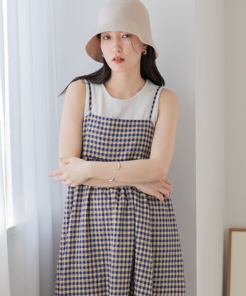 LOWRYS FARM(ローリーズファーム)の「スタイルUPカップ付きタンクトップ 177886(タンクトップ・レディース・チャコールグレー/アイボリー/その他/グリーン・FREE)」の21枚目の写真