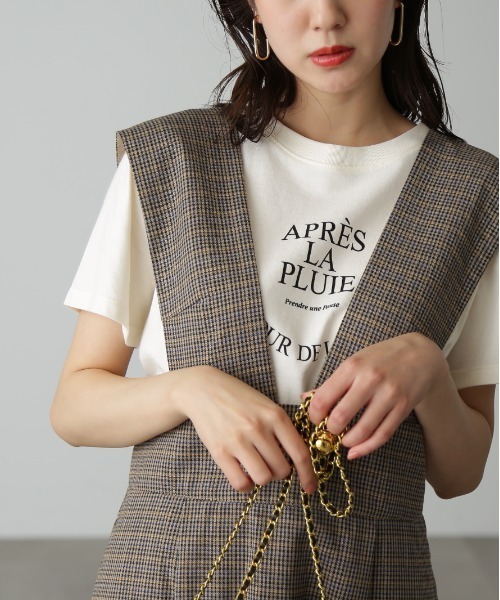 FREE'S MART（フリーズマート）の「◆ロゴプリントTシャツ（Tシャツ/カットソー・レディース・ホワイト/ベージュ/ネイビー・FREE）」の8枚目の写真