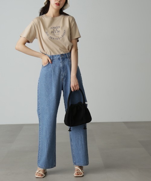 FREE'S MART（フリーズマート）の「◆ロゴプリントTシャツ（Tシャツ/カットソー・レディース・ホワイト/ベージュ/ネイビー・FREE）」の18枚目の写真