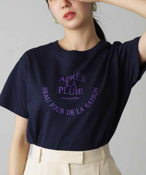 FREE'S MART（フリーズマート）の「◆ロゴプリントTシャツ（Tシャツ/カットソー・レディース・ホワイト/ベージュ/ネイビー・FREE）」の6枚目の写真