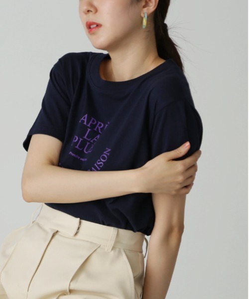 FREE'S MART（フリーズマート）の「◆ロゴプリントTシャツ（Tシャツ/カットソー・レディース・ホワイト/ベージュ/ネイビー・FREE）」の11枚目の写真