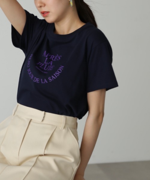 FREE'S MART（フリーズマート）の「◆ロゴプリントTシャツ（Tシャツ/カットソー・レディース・ホワイト/ベージュ/ネイビー・FREE）」の16枚目の写真