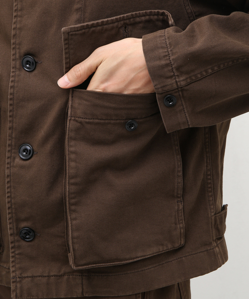 LEMAIRE ブラウン ボクシー デニムジャケット Men's Boxy Cotton Jacket — Brown – La Garçonne