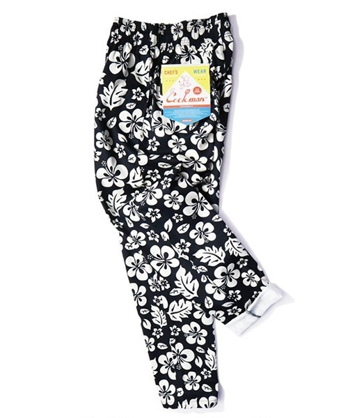 COOKMAN（クックマン）の「Cookman クックマン シェフパンツ イージーパンツ ワイドパンツ Hibiscus Black（その他パンツ・メンズ・ブラック・MEDIUM/LARGE）」の4枚目の写真