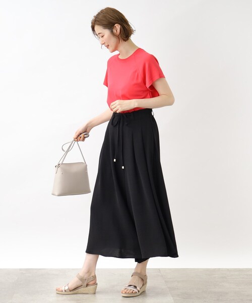 grove（グローブ）の「◆お仕事にもお出かけにも！夏の涼しげスカートパンツ（その他パンツ・レディース・ナチュラル/キャメル/ブラック/ネイビー・03/02/04/01/05）」の5枚目の写真