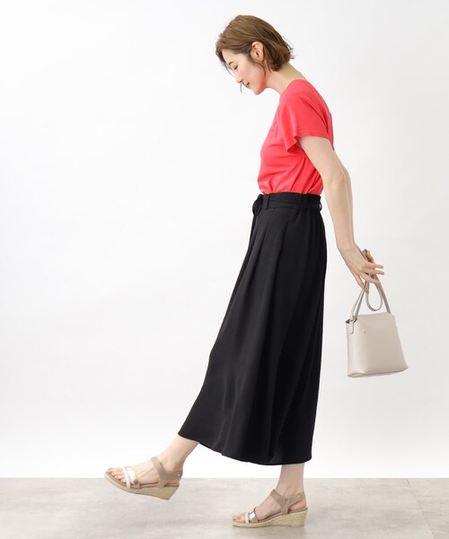 grove（グローブ）の「◆お仕事にもお出かけにも！夏の涼しげスカートパンツ（その他パンツ・レディース・ナチュラル/キャメル/ブラック/ネイビー・03/02/04/01/05）」の6枚目の写真