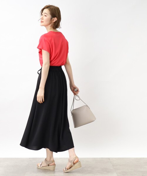 grove（グローブ）の「◆お仕事にもお出かけにも！夏の涼しげスカートパンツ（その他パンツ・レディース・ナチュラル/キャメル/ブラック/ネイビー・03/02/04/01/05）」の7枚目の写真