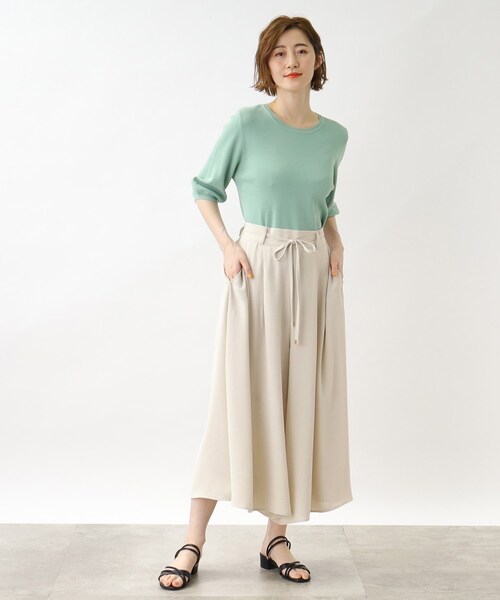 grove（グローブ）の「◆お仕事にもお出かけにも！夏の涼しげスカートパンツ（その他パンツ・レディース・ナチュラル/キャメル/ブラック/ネイビー・03/02/04/01/05）」の10枚目の写真