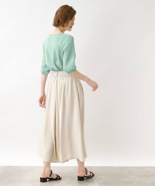 grove（グローブ）の「◆お仕事にもお出かけにも！夏の涼しげスカートパンツ（その他パンツ・レディース・ナチュラル/キャメル/ブラック/ネイビー・03/02/04/01/05）」の12枚目の写真