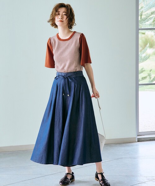 grove（グローブ）の「◆お仕事にもお出かけにも！夏の涼しげスカートパンツ（その他パンツ・レディース・ナチュラル/キャメル/ブラック/ネイビー・03/02/04/01/05）」の15枚目の写真