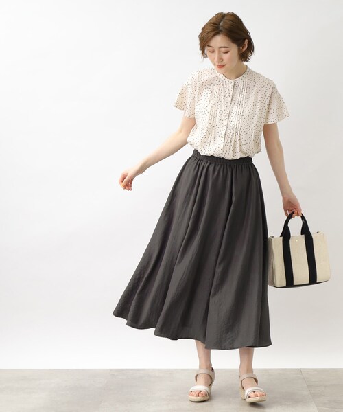 grove（グローブ）の「◆ハレの日も雨の日も楽しめる!はっ水マーメイドスカート（スカート・レディース・チャコールグレー/ライトブルー/カーキ・02/03/04/01/05）」の6枚目の写真