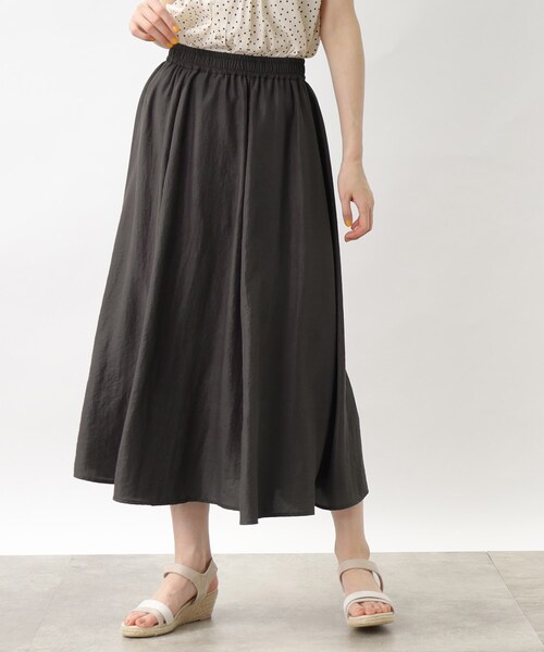 grove（グローブ）の「◆ハレの日も雨の日も楽しめる!はっ水マーメイドスカート（スカート・レディース・チャコールグレー/ライトブルー/カーキ・02/03/04/01/05）」の9枚目の写真