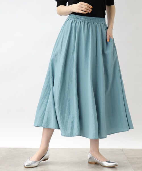 grove（グローブ）の「◆ハレの日も雨の日も楽しめる!はっ水マーメイドスカート（スカート・レディース・チャコールグレー/ライトブルー/カーキ・02/03/04/01/05）」の15枚目の写真