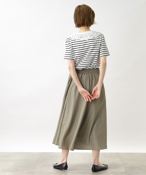 grove（グローブ）の「◆ハレの日も雨の日も楽しめる!はっ水マーメイドスカート（スカート・レディース・チャコールグレー/ライトブルー/カーキ・02/03/04/01/05）」の19枚目の写真