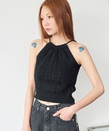 UNE MANSION | ホルターネックサマーニットバックオープンキャミソール(キャミソール)